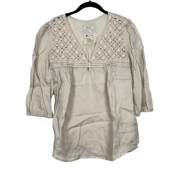 Malvin Hamburg Germany Linen Blouse M - Picture 1 of 8